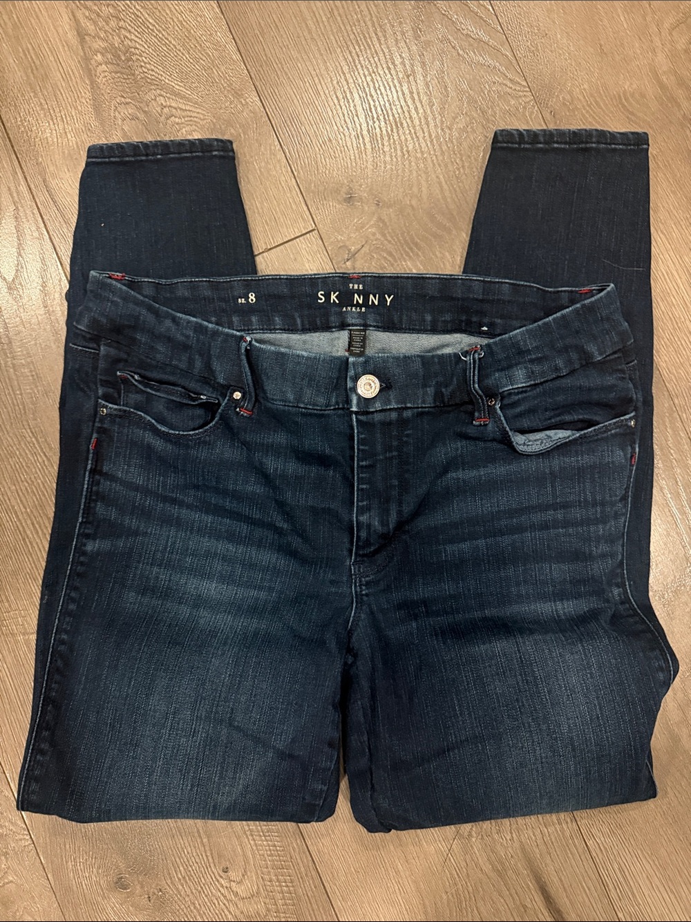 White House Black Market Women's Skinny Jeans - Dark Blue